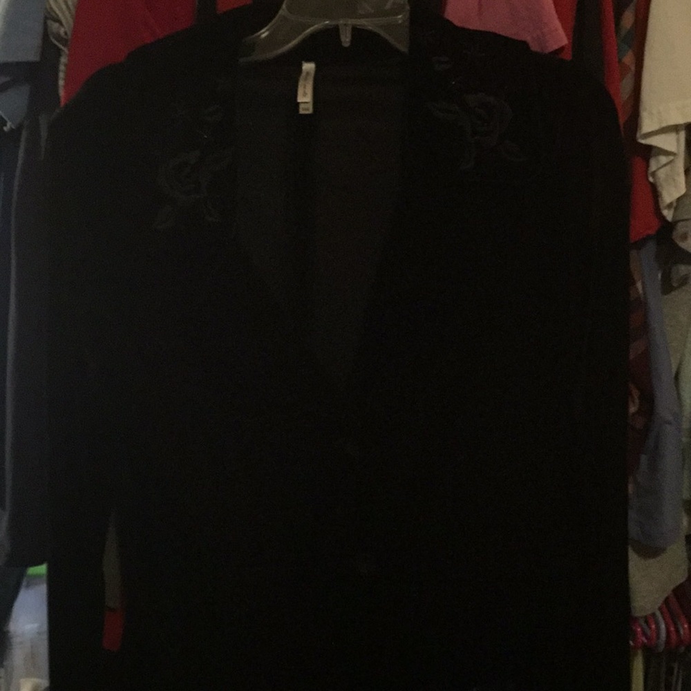 Black velvet jacket